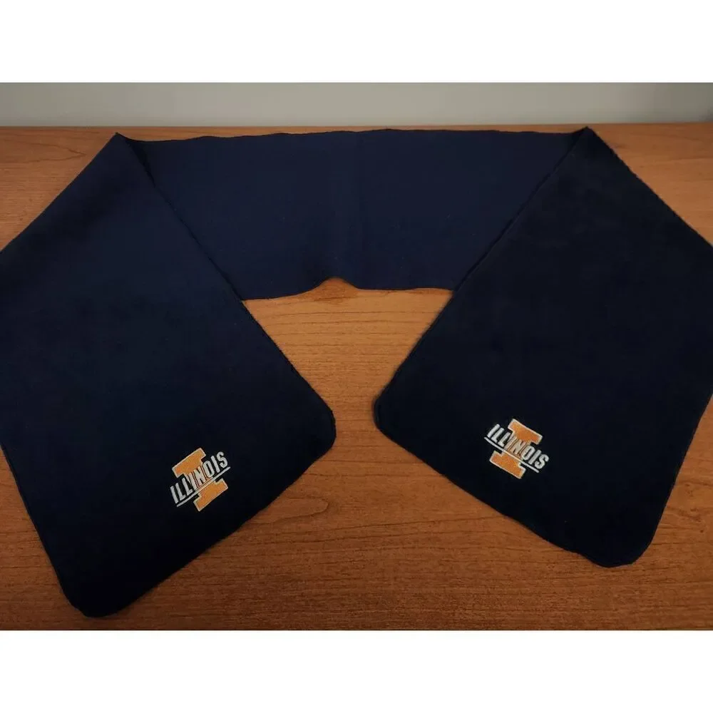 Illinois Navy Blue Fleece scarf